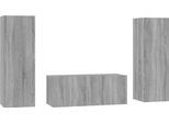 Syfax™ Set Mobili Porta Tv 3 Pz Grigio Sonoma In Legno Multistrato