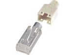 Connettore RJ45 Renkforce, Connettore Cat5E Schermato, Diritto Poli: 8P8C H9540.1-10 Beige H9540.1-10 10 Pc