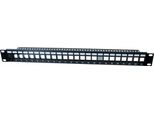Rack Di Moduli Per 24 Prese Di Connessione Keystone, 48,30 Cm (19"), 1 U, Nero Per L'installazione Di Un Pannello Patch Con Un Massimo Di 16 Porte (258156)"