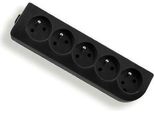 Elgotech GN-50-2 Sdoppiatore Per Cavo Di Prolunga A 5 Vie Con Messa A Terra, Nero