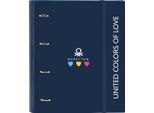Raccoglitore Ad Anelli Benetton Love Blu Navy (27 X 32 X 3,5 Cm)