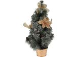 Albero Di Natale In Vaso Da Fiori 60Cm Decorato Ze/Colori Misti