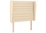 Syfax™ Testiera Ad Orecchio Crema 93X23X118/128 Cm In Tessuto