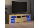 Maison Exclusive - Mobile Tv Con Illuminazione A Led In Rovere Sonoma 140X36,5X40 Cm