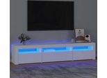 Maison Exclusive - Mobile Porta Tv Con Luci Led Bianco 195X35X40 Cm