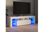 Maison Exclusive - Mobile Tv Con Illuminazione A Led Bianco 140X36,5X40 Cm