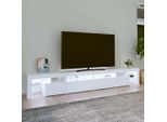 Maison Exclusive - Mobile Tv Con Illuminazione A Led Bianco 260X36,5X40 Cm
