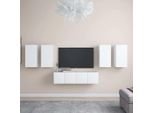 Maison Exclusive - Set Di 6 Mobili Tv In Legno Composito Bianco