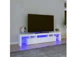 Maison Exclusive - Mobile Tv Con Illuminazione Led Bianco 200X36,5X40 Cm
