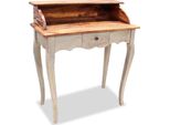 Syfax™ Scrivania In Legno Massello Di Mogano 80X40X92 Cm