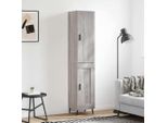 Maison Exclusive - Credenza Grigio Sonoma 34,5X34X180 Cm In Legno Multistrato