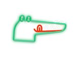 Forever Light FLNJ03 Luce Notturna Al Neon Led Jurassic Croc Insegna Luminosa Insegna Led Verde