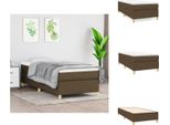 Vidaxl Letto A Molle Insacchettate Marrone Scuro 80X200 Cm In Tessuto - Letti & Strutture Letto