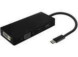 Aisens Convertitore Da USB-C A Dp/Dvi/Hdmi/Vga, Usb-C/M-Dp/H-Dvi/H-Hdmi/H-Vga/H, Nero, 15 Cm
