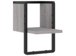 Vidaxl Mensola A Muro Con Barra Grey Sonoma 20X25X30 Cm