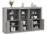 Maison Exclusive - Credenza Con Luci Led Grigio Sonoma 162X37X100 Cm