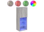 Syfax™ Mobile Tv Con Luci Led Grigio Sonoma 40,5X30X102 Cm