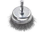 Kwb 606210 Spazzola A Tazza, Filo D'acciaio Hss, Ondulato, Argento, 50 Mm