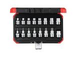 Red SteckschlüSsel-Satz 1/2", Sechsrund, 16-Teilig Rot/Schwarz, E10 - T70"