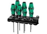 367/7 Sechsrund Hf Schraubendrehersatz Kraftform Plus + Rack Schwarz/GrüN, 7-Teilig, Mit Haltefunktion