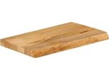 Vidaxl Piano Da Tavolo Con Bordo Ad Albero 50X40X2,5 Cm In Legno Massiccio Di Mango