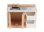 Lavandino Per Casa Delle Bambole In Miniatura 1:12, Raffinato Lavandino Da Bagno In Legno, Per Cucina In Miniatura, Colore Legno, Decorazione Per Casa Delle Bambole