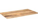 Vidaxl Piano Da Tavolo 110X60X2,5 Cm Rettangolare In Legno Massiccio Di Mango