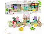 Mondo Classico Montessori Puzzle In Legno Con Un Bruco Sulla Ferrovia
