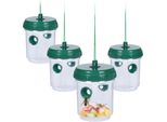 Trappola Per Vespe Da Appendere O Da Appoggio 13 X 9 Cm - Set Di 4 - Trappola Per Vespe In Plastica Senza Sostanze Chimiche