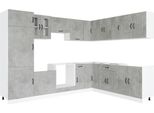 Vidaxl Set Di Armadietti Da Cucina Da 14 Pezzi Kalmar In Legno Grigio Cemento