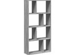 Vidaxl Libreria Grigio Sonoma 60X20X120,5 Cm Materiale Ligneo