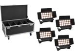 Eurolite Set 4X Multiflood Ip 18X10W Rgbw Wash Crmx + Custodia Con Rotoli (20001033)