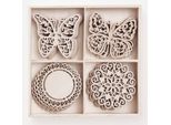 Forme Di Legno - Dpcraft - Decorazioni E Farfalle 20 Pz
