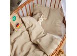 Biancheria Da Letto Per Bambini Laleni 80X80 Cm E 35X40 Cm In Cotone E Mussola Color Tortora