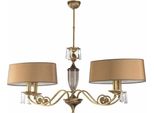 Casa Padrino Lampada A Sospensione In Cristallo Barocco Ottone Con Patina / Marrone 101 Cm