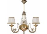 Casa Padrino Lampadario Barocco Ottone / Colorato / Bianco / Oro Ø 70 X H. 65 Cm