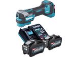 Makita Tm 001 GT201 Utensile Multifunzione A Batteria 40 V Max. Starlock Max Brushless + 2X Batteria Ricaricabile 5,0 Ah + Caricabatterie