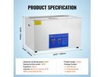 Pulitore Ad Ultrasuoni Vevor, Alta Potenza Ultrasonica, Controllo Digitale, Acciaio Inox Resistente, 100A