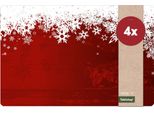 Set Di 4 Tovagliette Lavabili Natale Neve