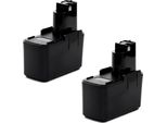 2X Cellonic Batteria 2607335055, 2607335108, 2607335244, 2607335071 Compatibile Con Bosch GSR12 VES-2, PSR12 VES-2, PSR120, GBM12 VES-2 Ricambio Da 3Ah, 12V, Per Utensile Attrezzo Power Tool