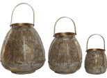 Set Di Portacandele Home Esprit Oro Metallo 25 X 25 X 28 Cm