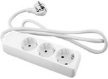 Onlex Tom-Base Cavo Di Messa A Terra 3 Prese 1,5 M Bianco Taglia Unica / Spina Ue 220V Bianco Taglia Unica