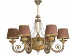 Casa Padrino Lampadario Barocco In Ottone Patinato Ø 91 X H. 70 Cm