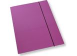 Cartella A4 Con Elastico Viola 350Gsm (10Pz)