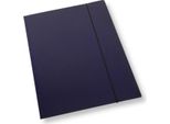 Cartella A4 Con Elastico, Blu Navy 350Gsm (10 Pezzi)