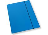 Cartella A4 Con Elastico Vernice Blu 350Gsm (10Pz)