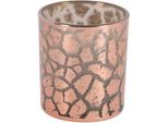 Ptmd Desiree Lanterna A Giraffa - H8 X Ø7 Cm - Vetro - Oro