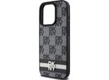 Dkny, Custodia Elegante Per Iphone 13 Pro Max Con Motivo A Scacchi E Strisce, Nero