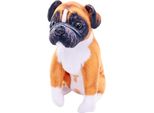 Cane Boxer Di Peluche Con Suono - 18 Cm