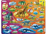 Puzzle Larsen - Dinosauro Gioco Educativo Scatola Di Cartone 85 Pezzi
